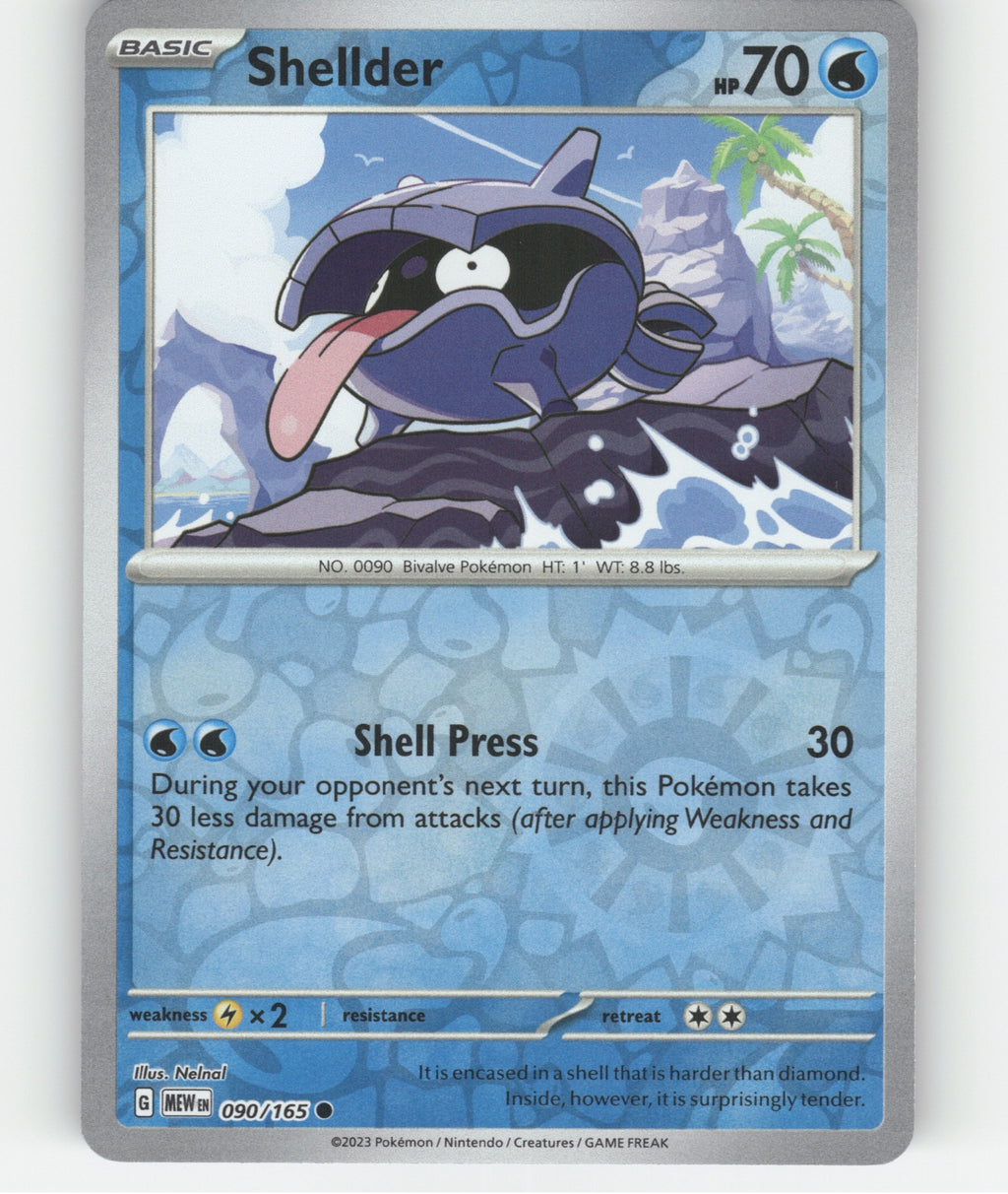 Shellder Reverse Holo Common SV: Scarlet & Violet 151 090/165 NM