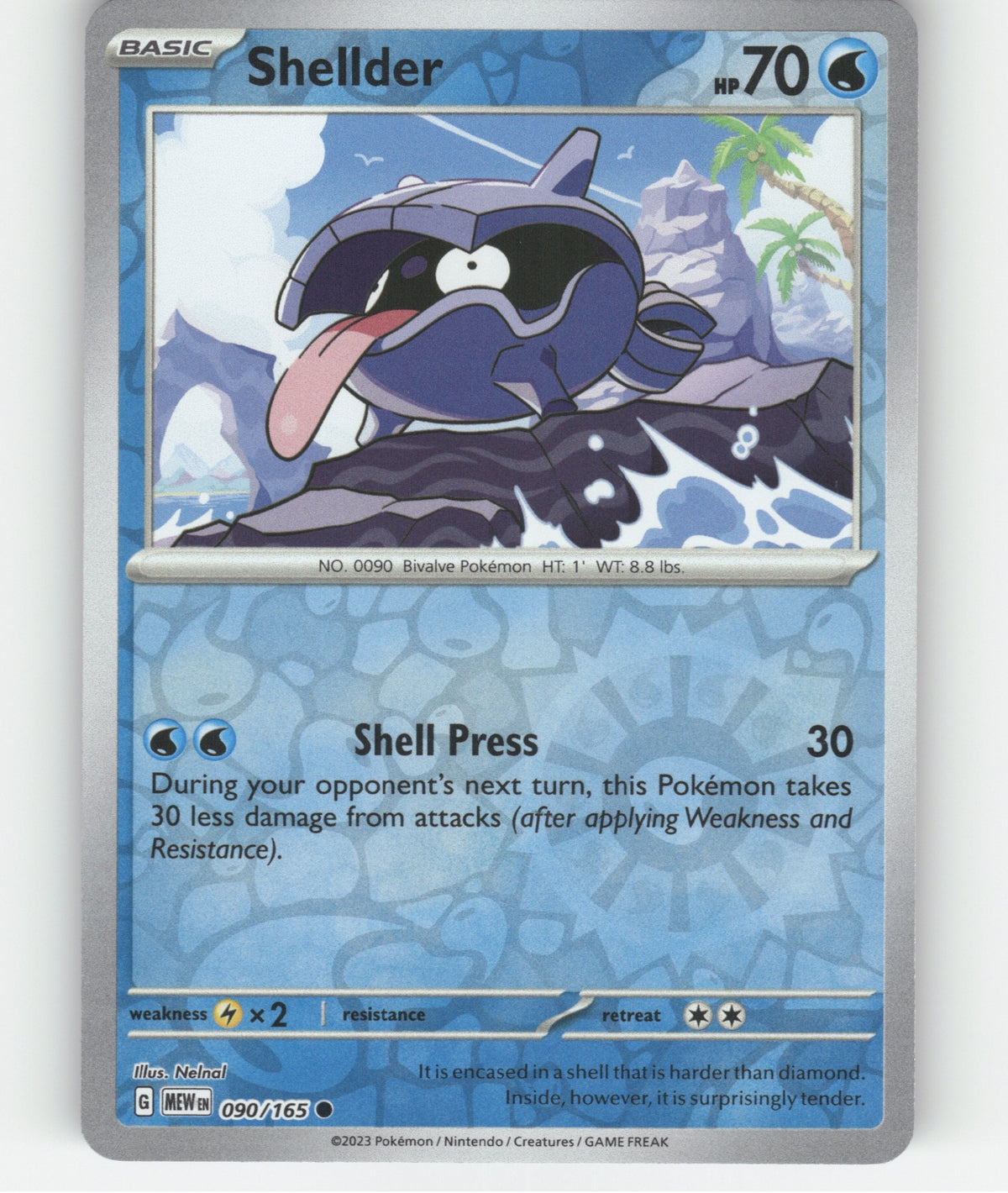 Shellder Reverse Holo Common SV: Scarlet & Violet 151 090/165 NM