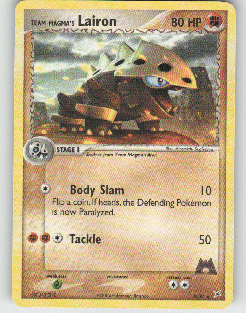Team Magma's Lairon - Rare Team Magma vs Team Aqua 20/95 NM