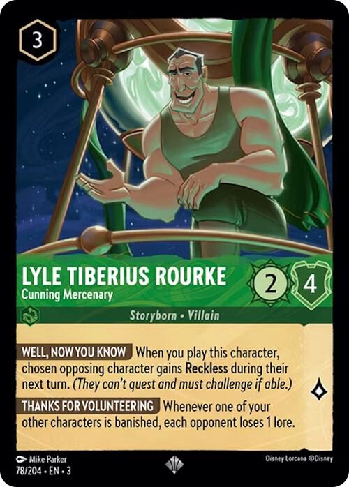 Lyle Tiberius Rourke - Cunning Mercenary Super Rare Into the Inklands 78/204 NM