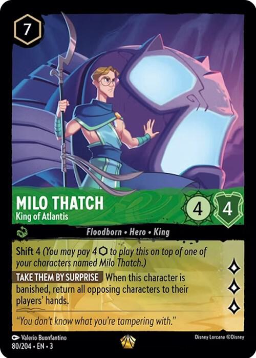 Milo Thatch - King of Atlantis Legendary Into the Inklands 80/204 NM