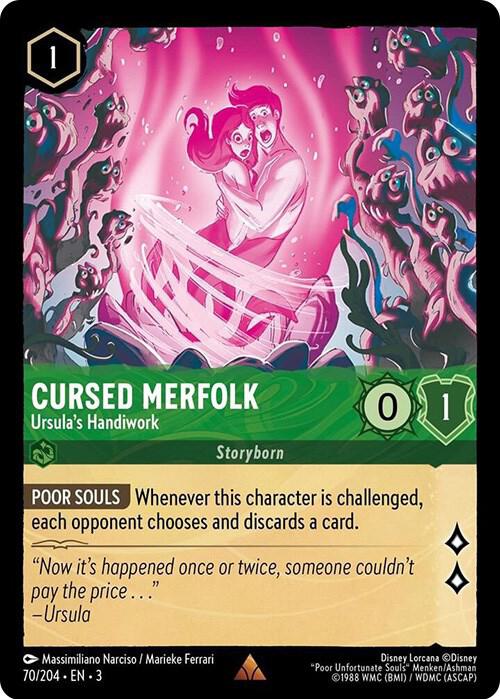 Cursed Merfolk - Ursula's Handiwork Rare Into the Inklands 70/204 NM