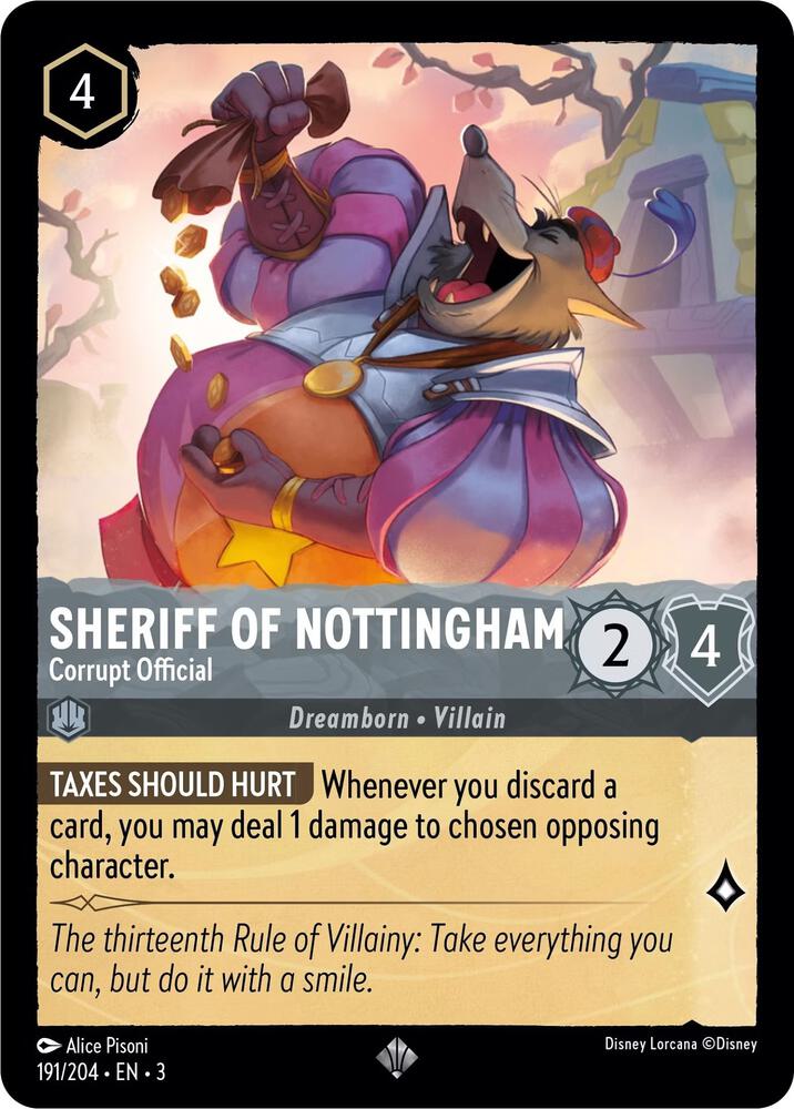 Sheriff of Nottingham - Corrupt Official Super Rare Into the Inklands 191/204 NM