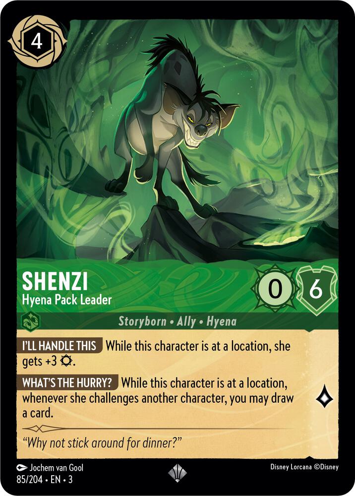 Shenzi - Hyena Pack Leader Super Rare Into the Inklands 85/204 NM