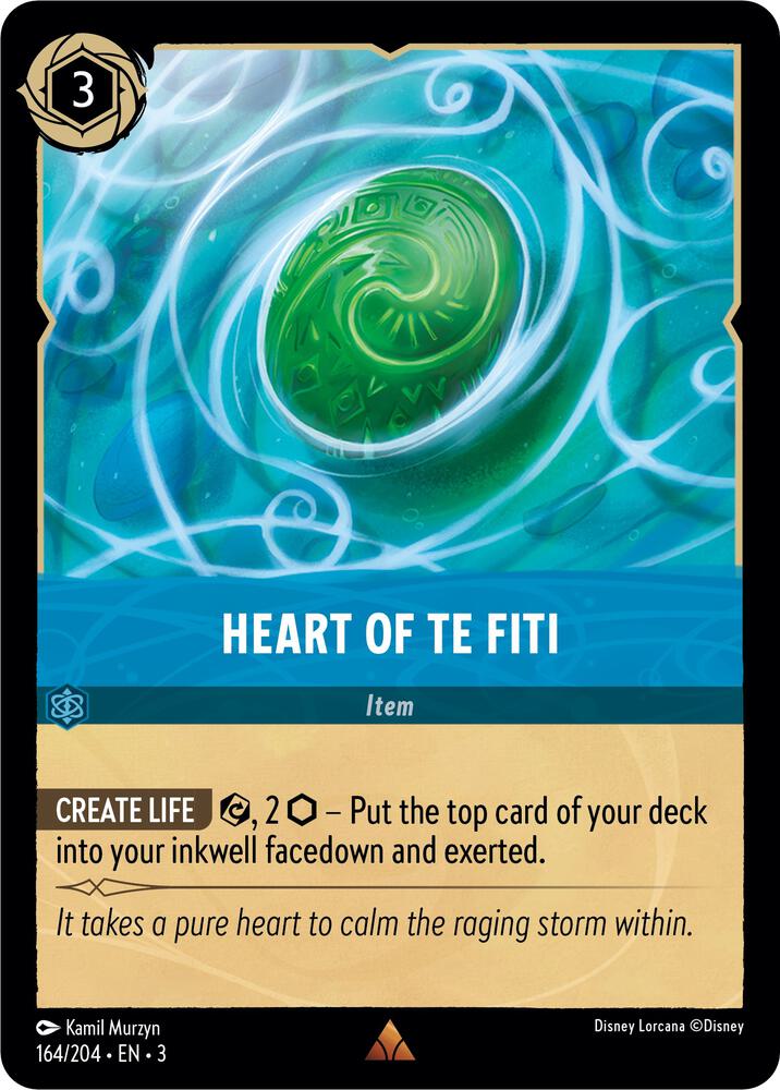 Heart of Te Fiti Rare Into the Inklands 164/204 NM