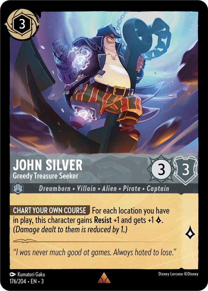 John Silver - Greedy Treasure Seeker Rare Into the Inklands 176/204 NM