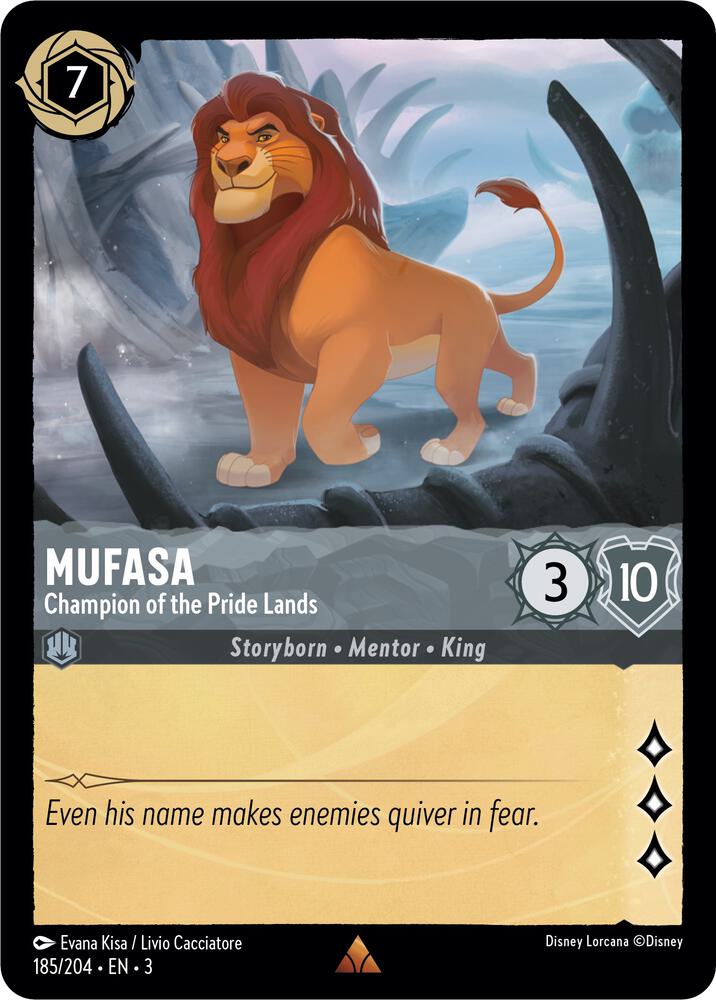 Mufasa - Champion of the Pride Lands Rare Into the Inklands 185/204 NM