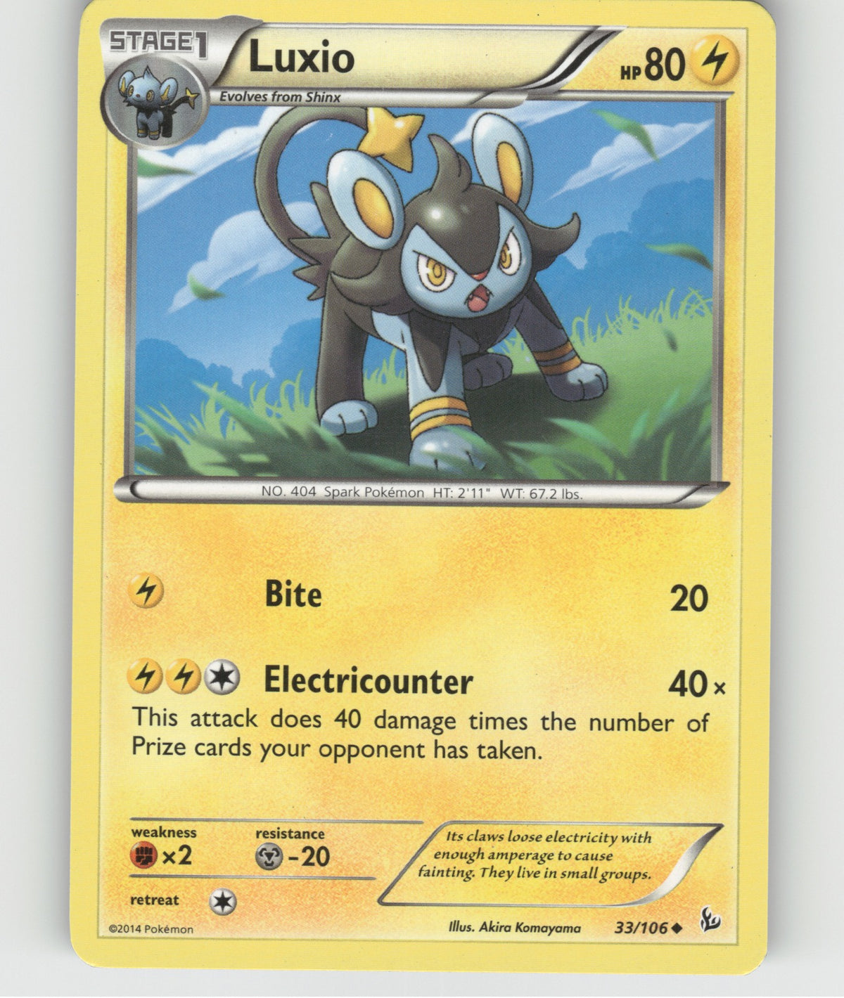 Luxio Uncommon XY - Flashfire 33/106 NM