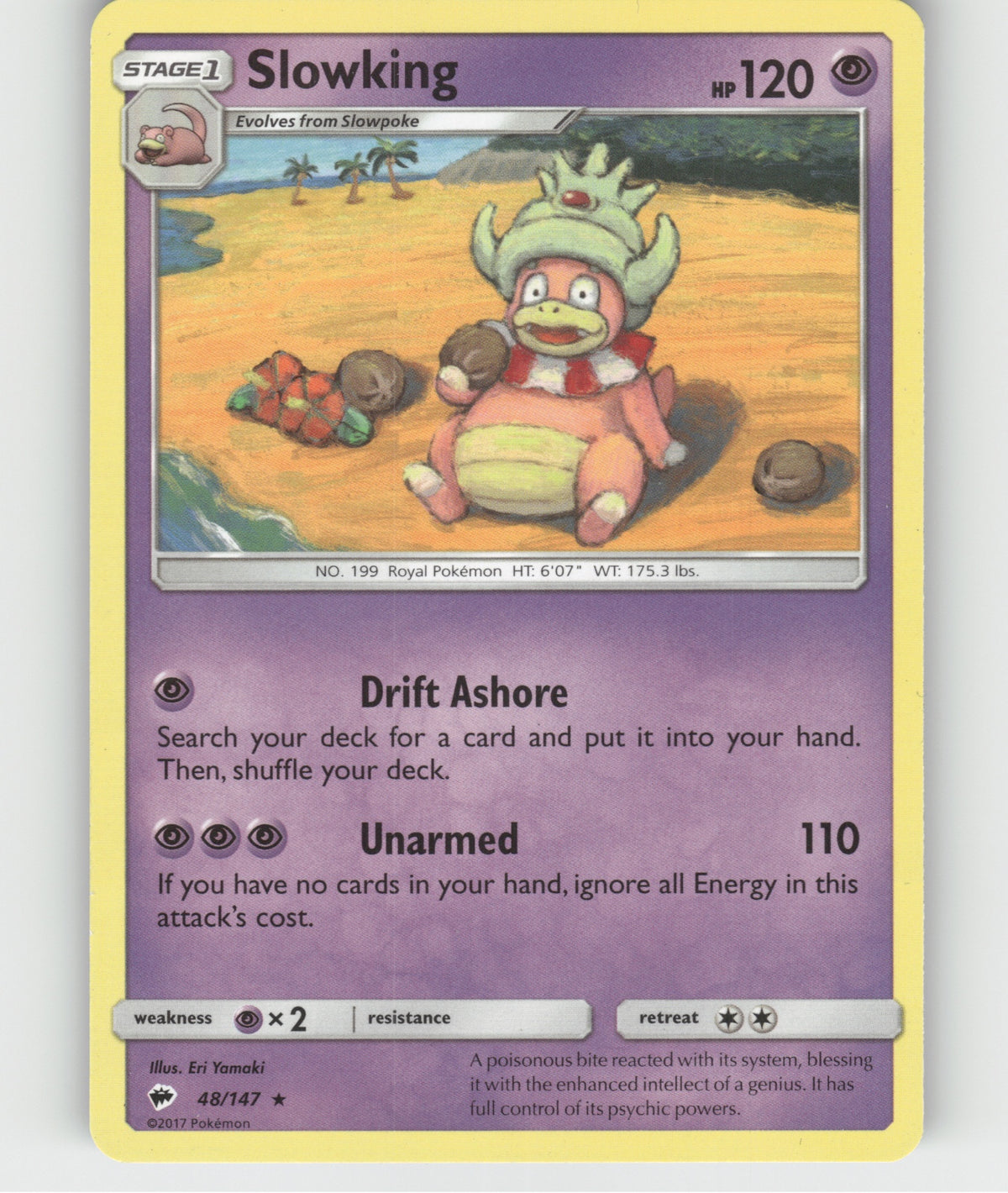Slowking Rare SM - Burning Shadows 48/147 NM