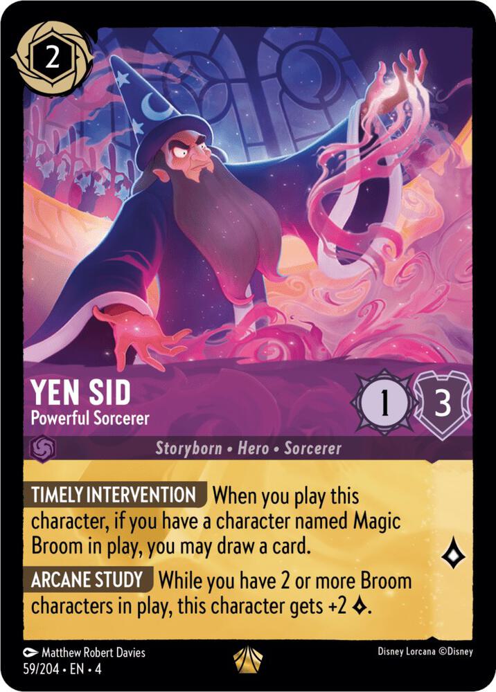 Yen Sid - Powerful Sorcerer Legendary Ursula's Return 59/204 NM