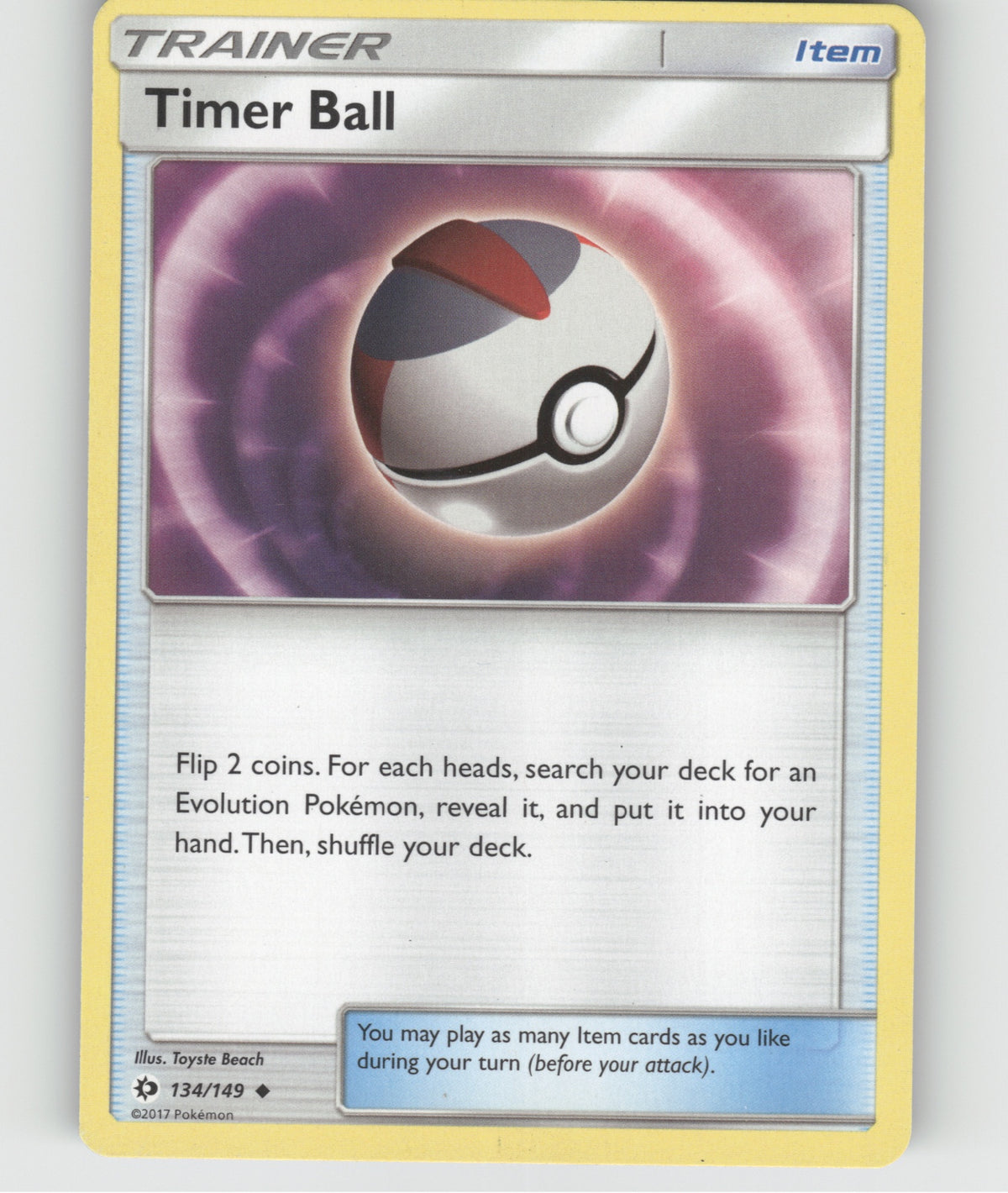 Timer Ball Uncommon SM Base Set 134/149 NM