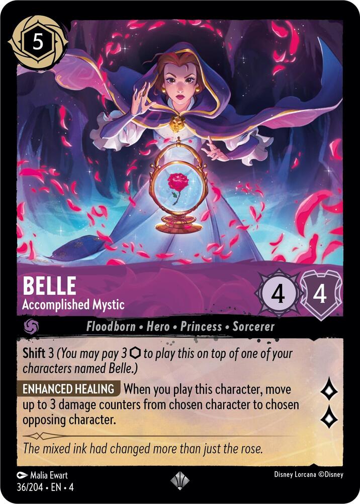 Belle - Accomplished Mystic Super Rare Ursula's Return 36/204 NM