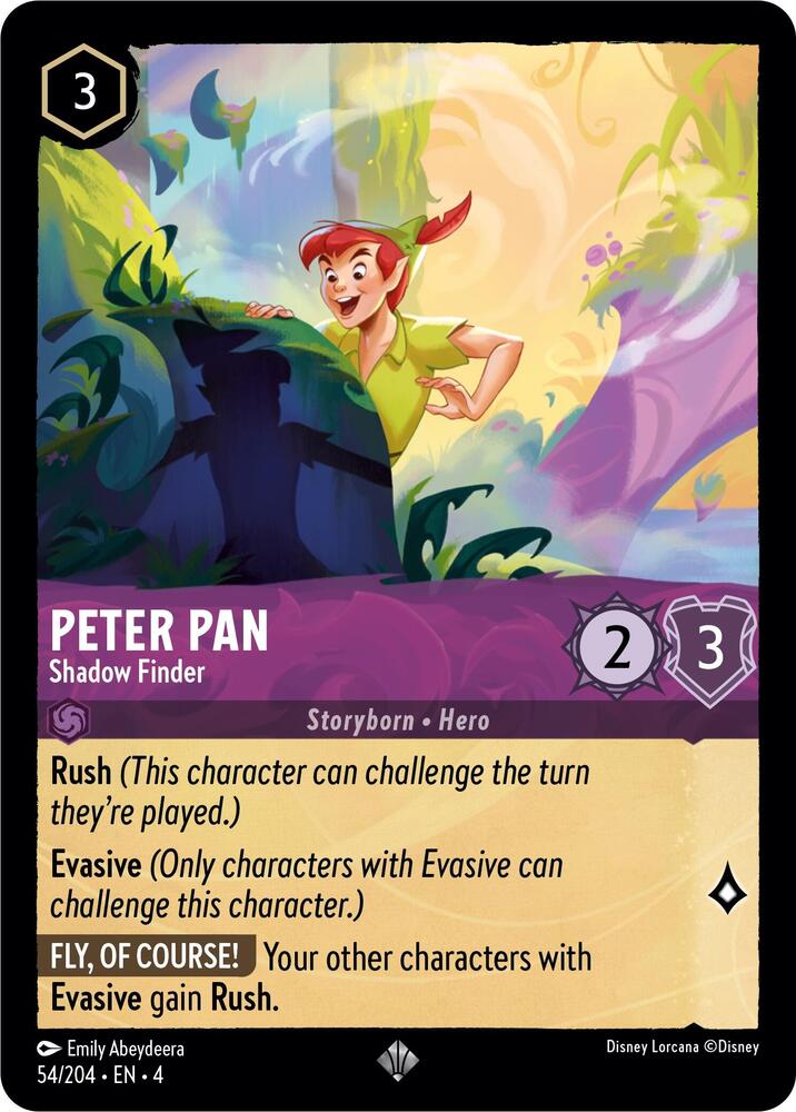 Peter Pan - Shadow Finder Super Rare Ursula's Return 54/204 NM