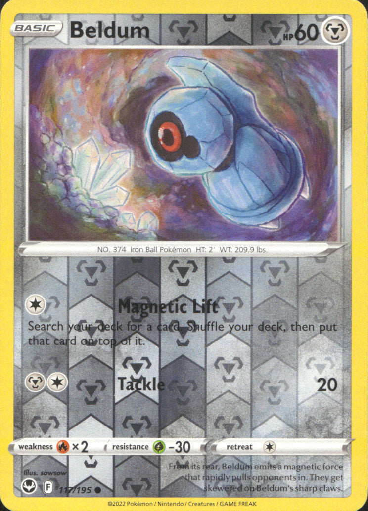 Beldum Reverse Holo Common SWSH12: Silver Tempest 117/195 NM