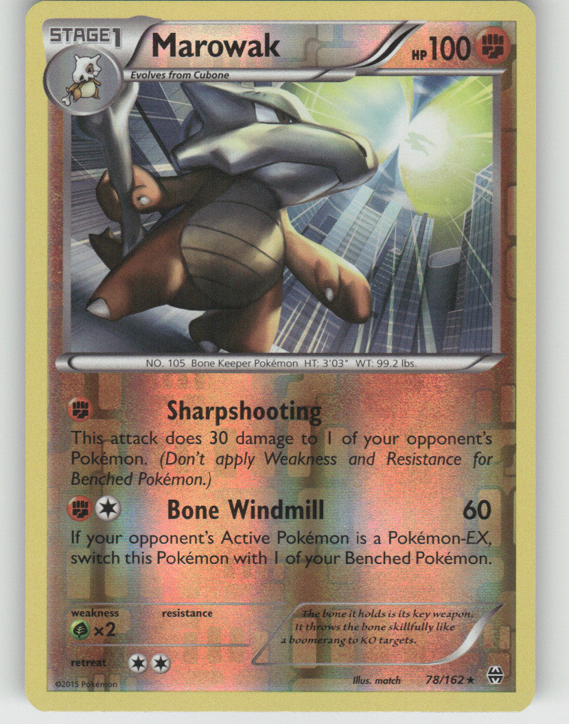 Marowak Reverse Holo Rare XY - BREAKthrough 78/162 NM