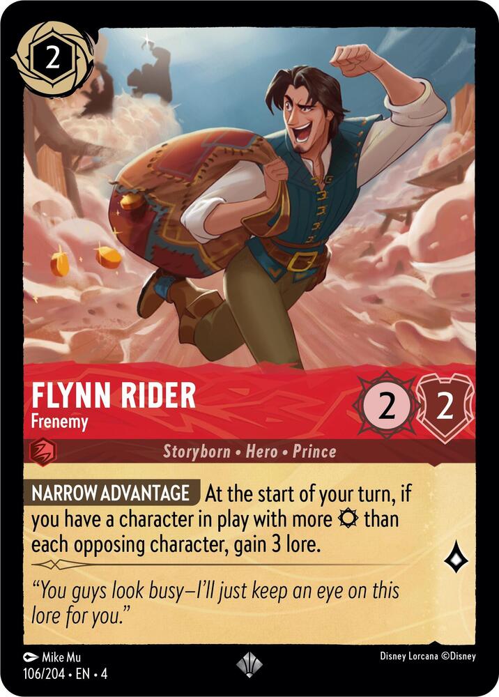 Flynn Rider - Frenemy Super Rare Ursula's Return 106/204 NM
