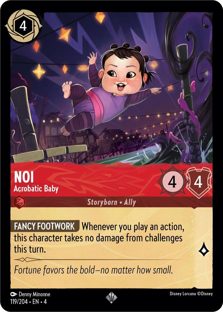 Noi - Acrobatic Baby Super Rare Ursula's Return 119/204 NM