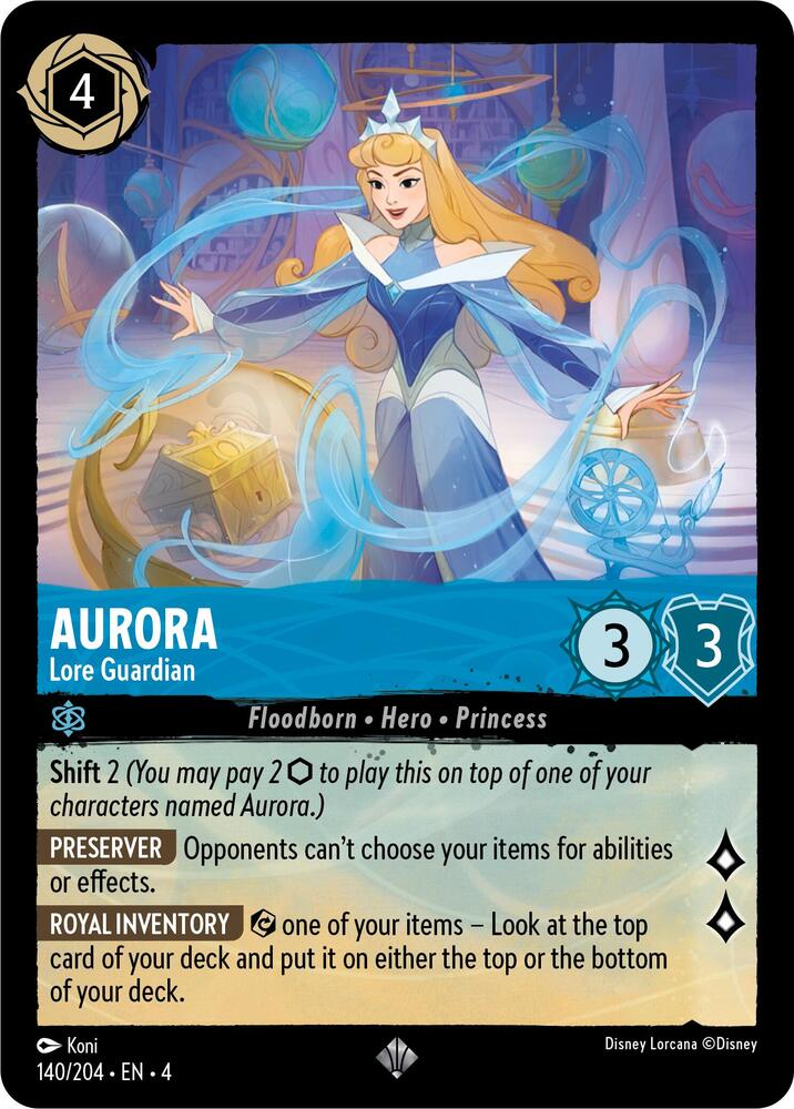 Aurora - Lore Guardian Super Rare Ursula's Return 140/204 NM