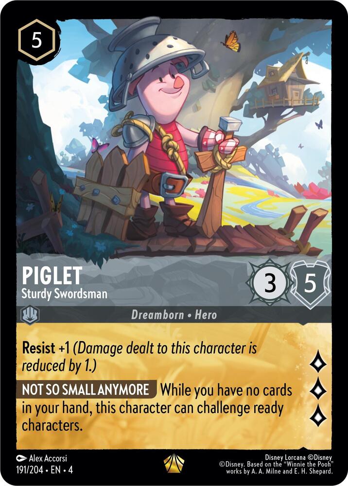 Piglet - Sturdy Swordsman Legendary Ursula's Return 191/204 NM