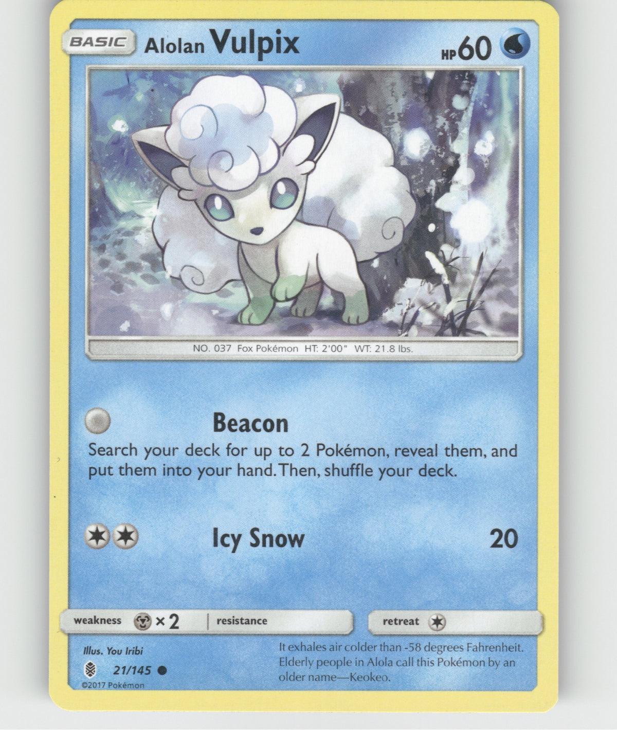 Alolan Vulpix Common SM - Guardians Rising 21/145 NM