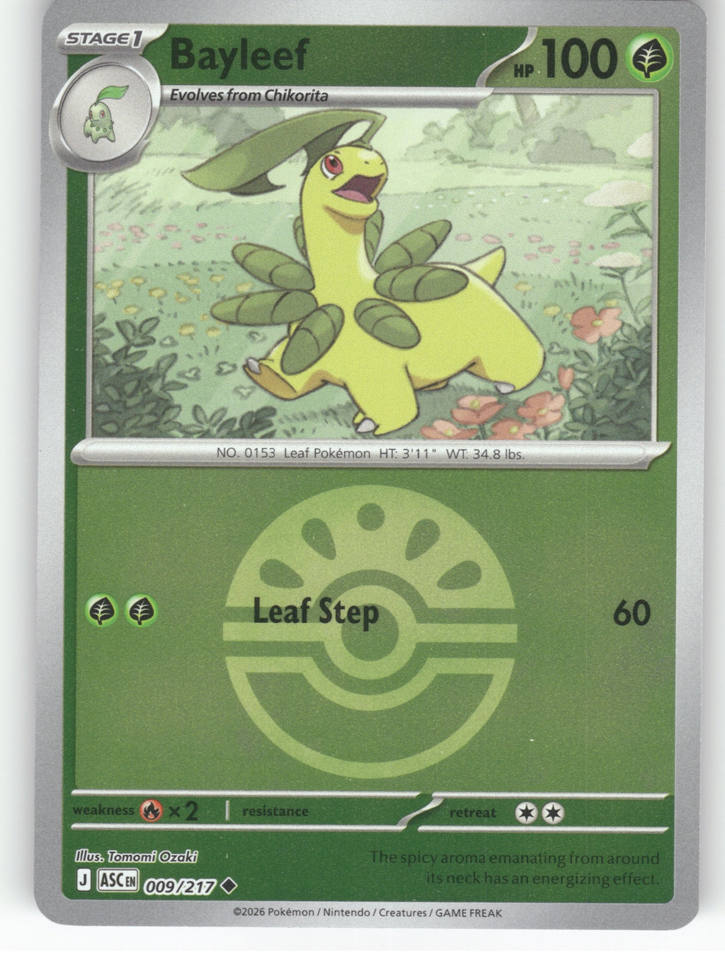 Bayleef (Friend Ball) Reverse Holo Uncommon ME: Ascended Heroes 009/217 NM