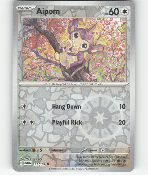 Aipom Common SV06: Twilight Masquerade 137/167 NM