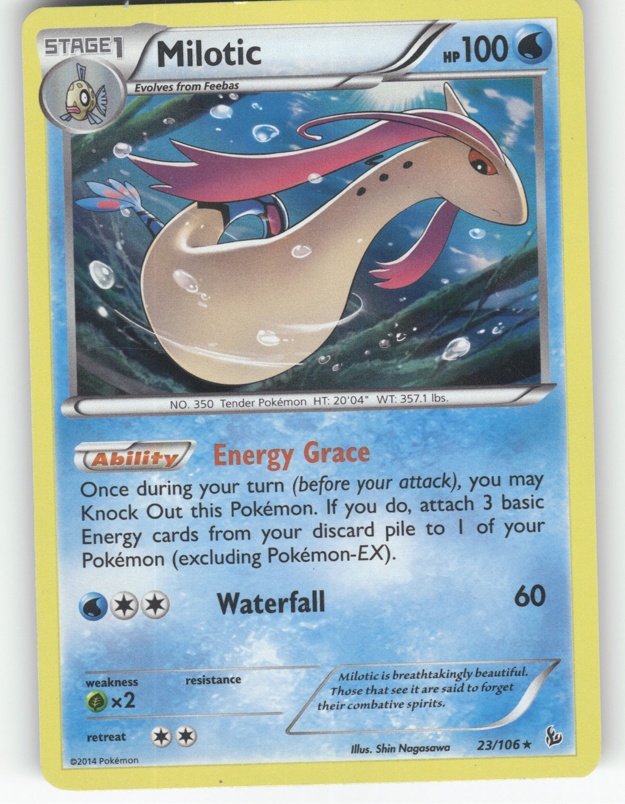 Milotic Holo Rare XY - Flashfire 23/106 NM