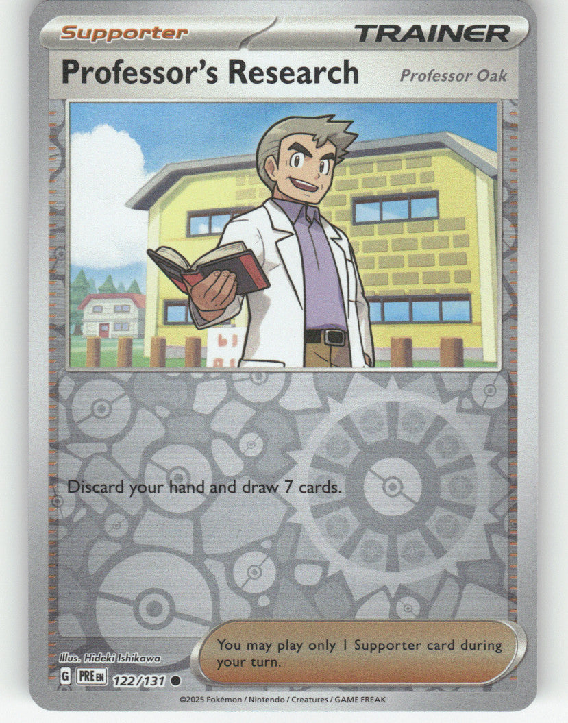 Professor's Research [Professor Oak] Reverse Holo Common SV: Prismatic Evolutions 122/131 NM