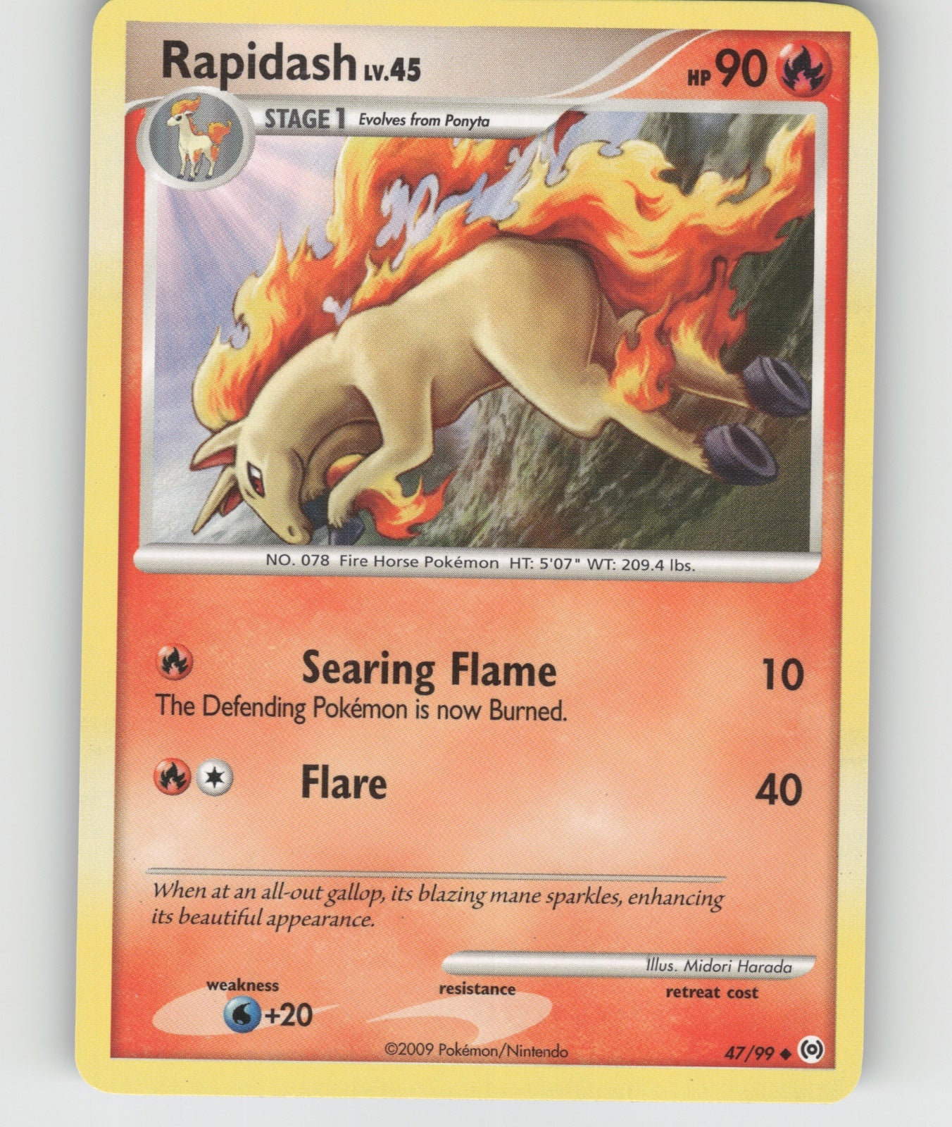 Rapidash (47) Uncommon Arceus 47/99 NM