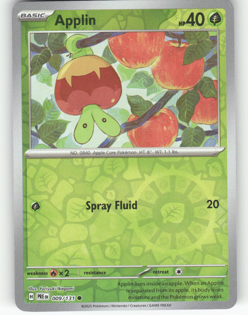 Applin Reverse Holo Common SV: Prismatic Evolutions 009/131 NM
