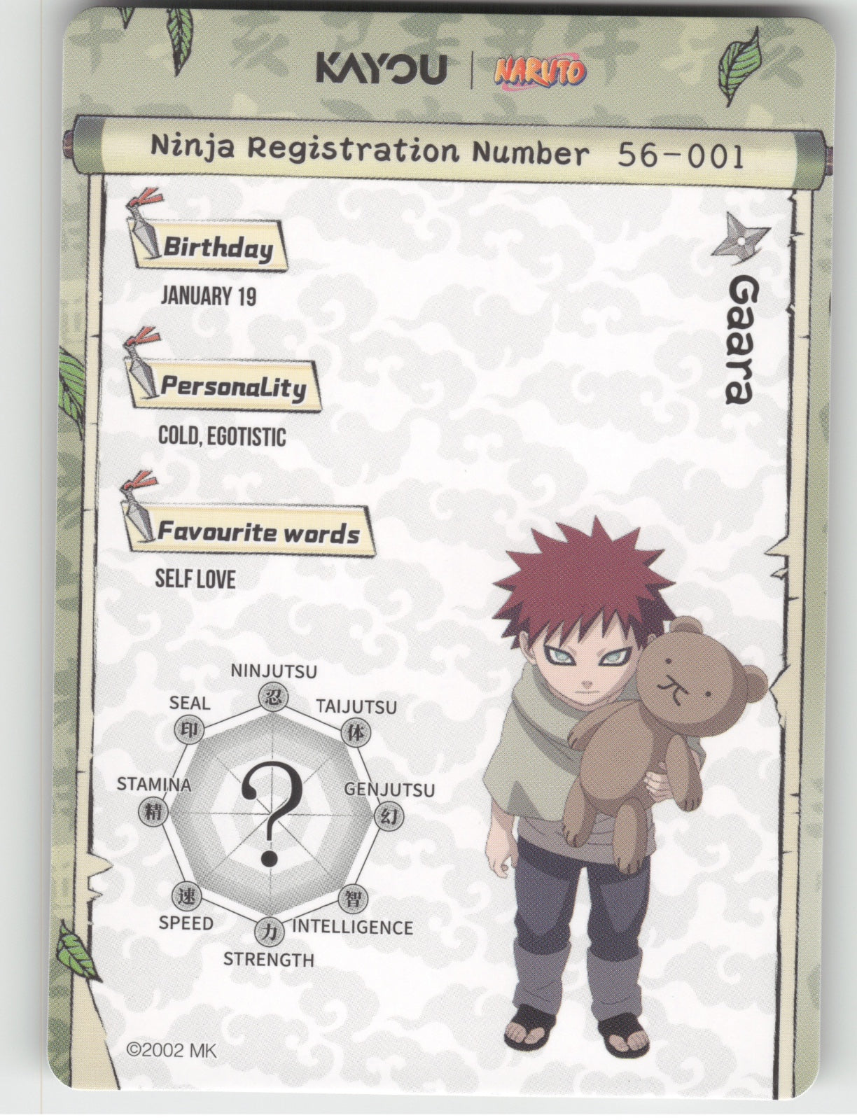 Gaara Base SR Earth Scroll Series 1 011L2 NM back