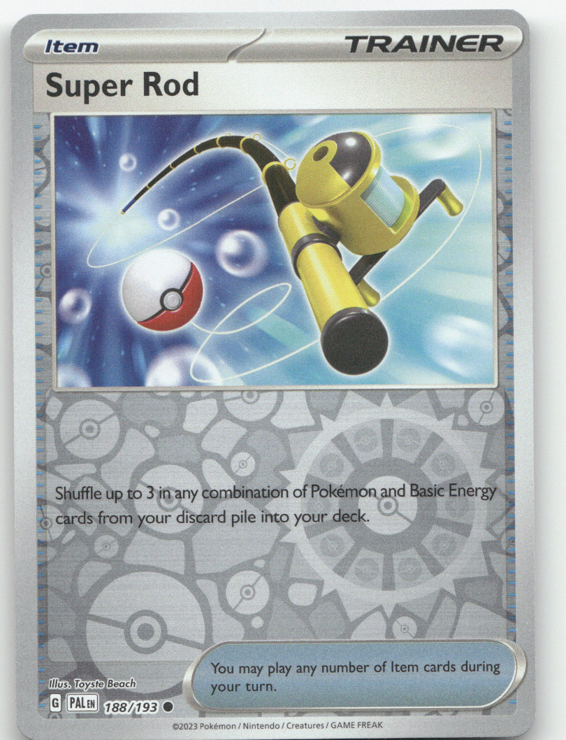 Super Rod - Reverse Holo Common SV02: Paldea Evolved 188/193 NM