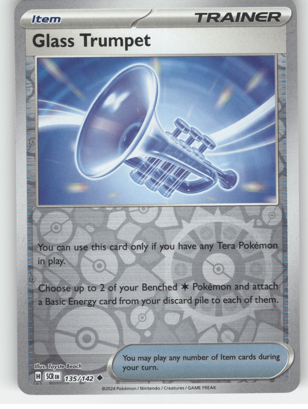 Glass Trumpet Reverse Holo Uncommon SV: Prismatic Evolutions 110/131 NM