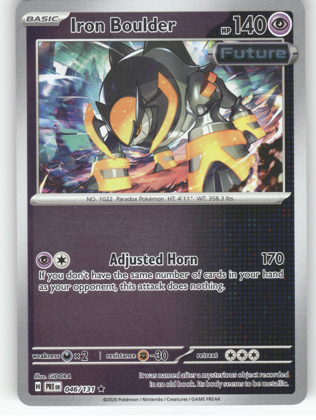 Iron Boulder Reverse Holo Rare SV: Prismatic Evolutions 046/131 NM