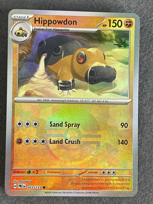 Hippowdon 2025 Prismatic Evolutions #053/131 Near Mint