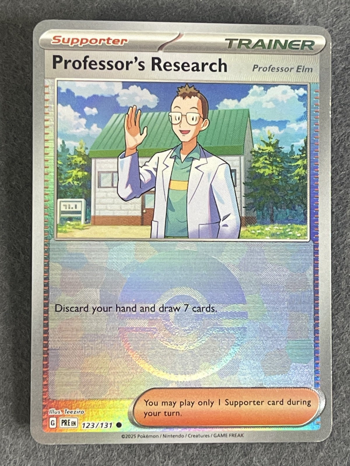Professor's Research 2025 Prismatic Evolutions #123/131 Near Mint