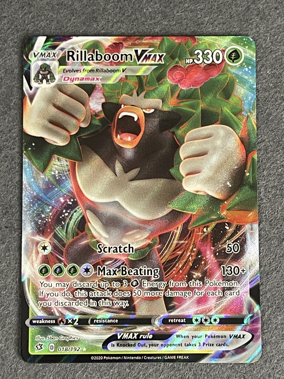 Rillaboom VMAX 2020 Shiny Star V (JP) #010/190 Near Mint