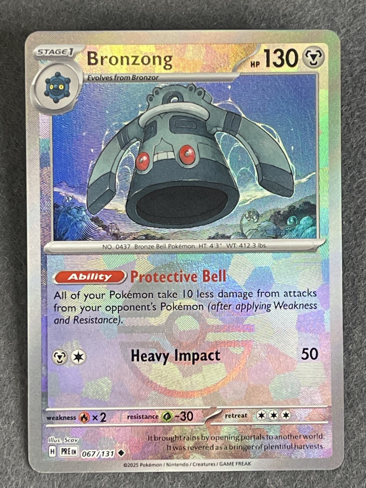 Bronzong 2025 Prismatic Evolutions #067/131 Near Mint