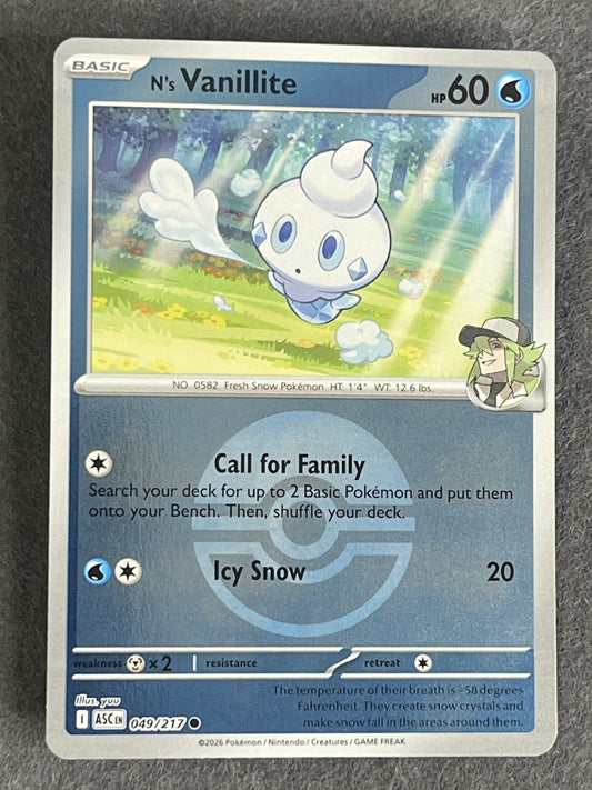 N's Vanillite 2025 MEGA Dream ex (JP) #037/193 Near Mint