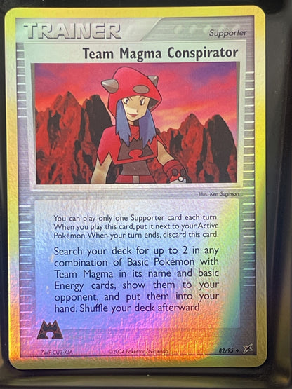 Team Magma Conspirator 2004 EX Team Magma Vs Team Aqua #82/95 Near Mint