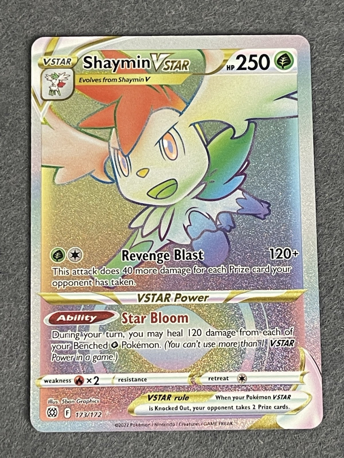 Shaymin VSTAR 2022 Brilliant Stars #173/172 Near Mint