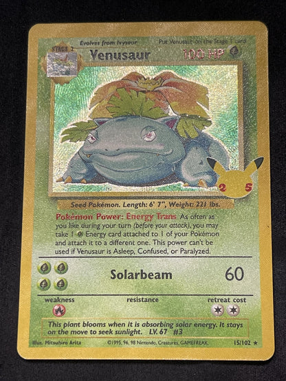 Venusaur 1999 Base Set Shadowless #15/102 Near Mint