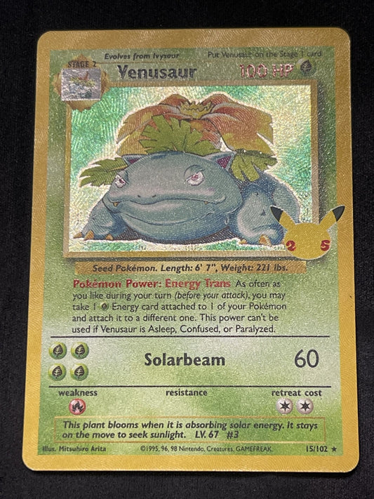 Venusaur 1999 Base Set Shadowless #15/102 Near Mint
