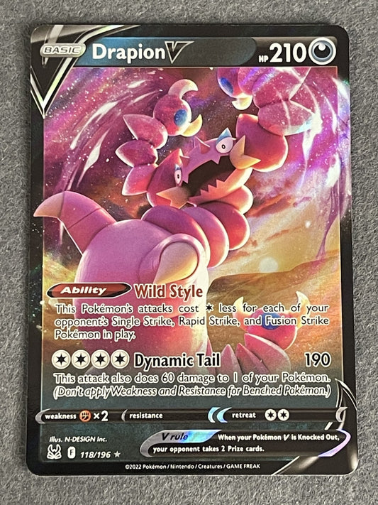 Drapion V 2022 Lost Origin #118/196 Near Mint