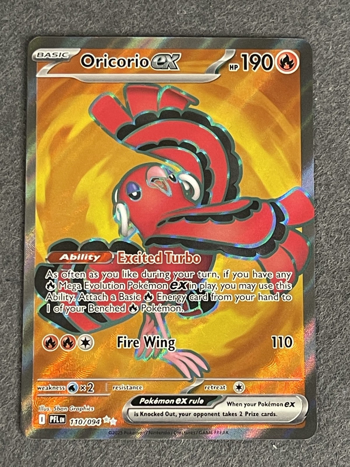 Oricorio ex 2025 Phantasmal Flames #110/094 Near Mint