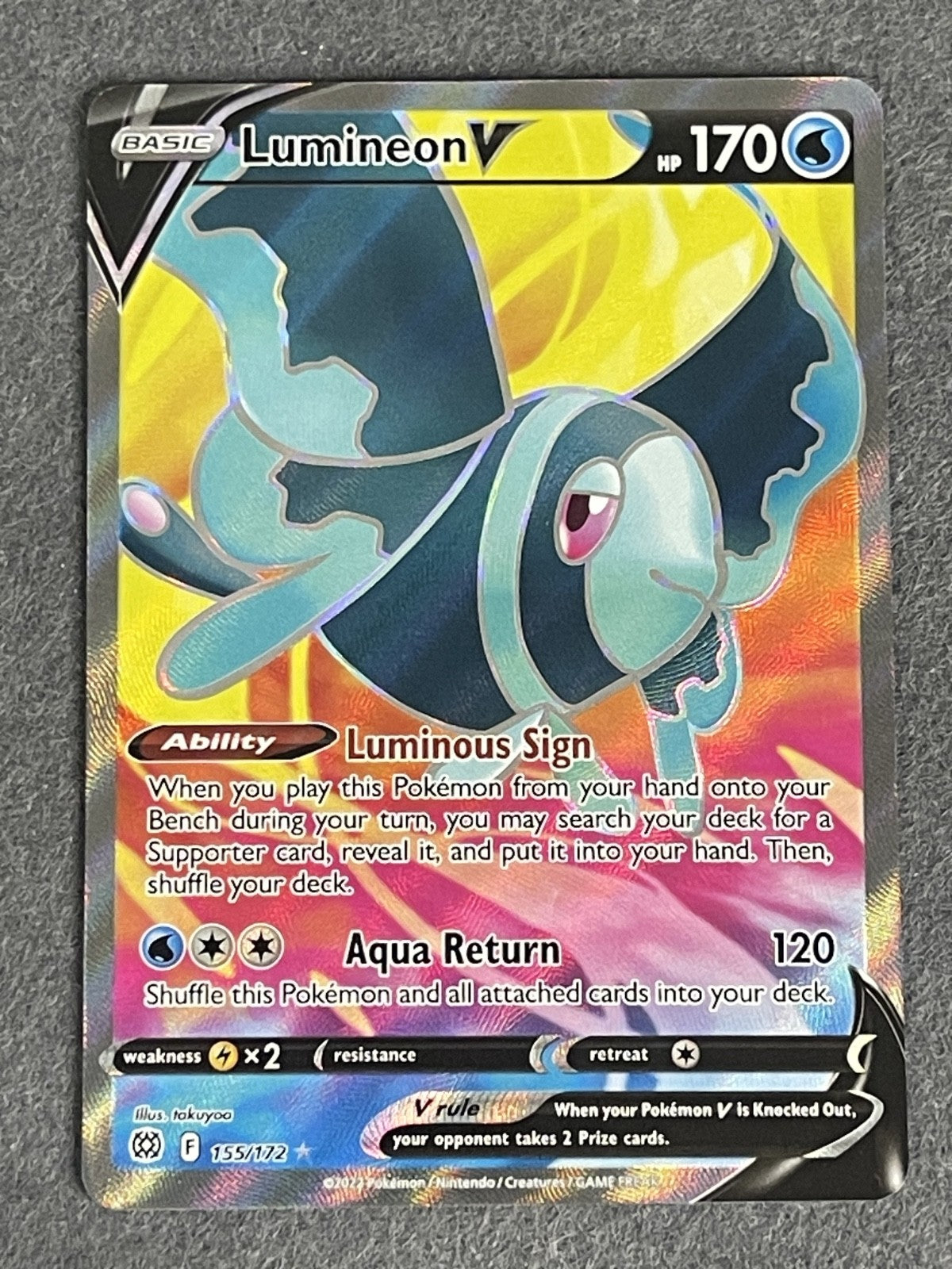 Lumineon V 2022 Brilliant Stars #155/172 Near Mint