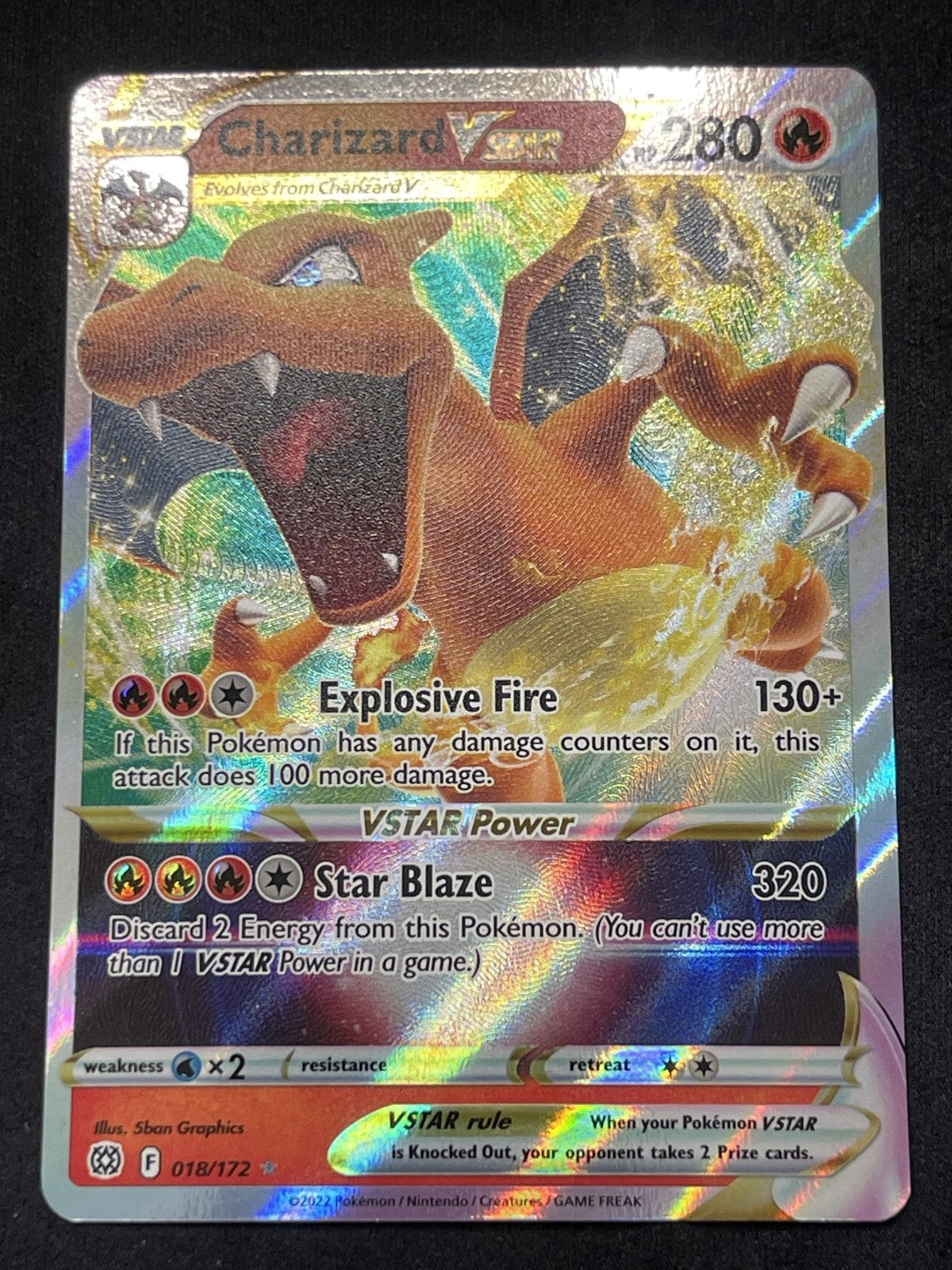 Charizard VSTAR 2022 Brilliant Stars #018/172 Near Mint