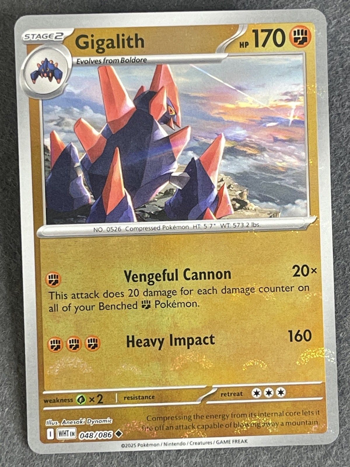 Gigalith 2025 White Flare #048/086 Near Mint
