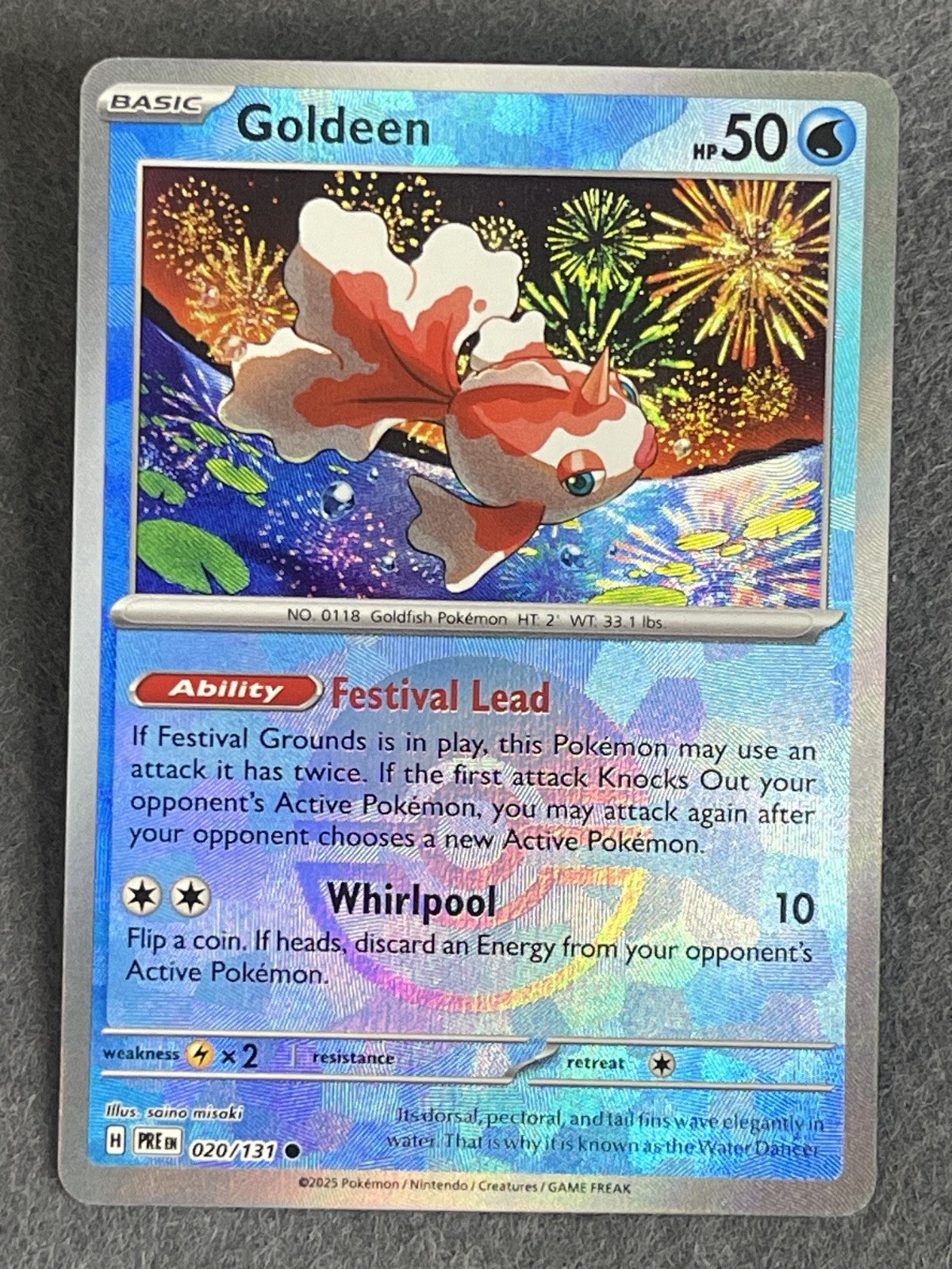Goldeen 2025 Prismatic Evolutions #020/131 Near Mint