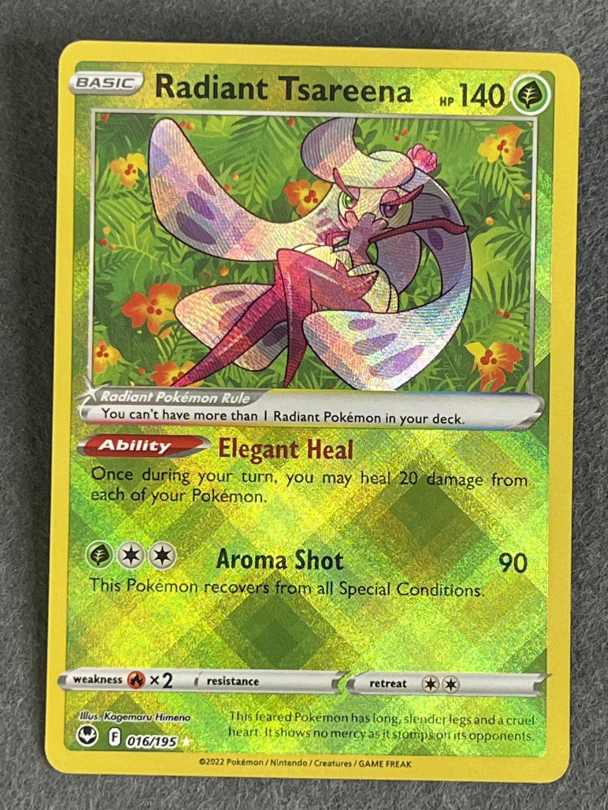 Radiant Tsareena 2022 Silver Tempest #016/195 Near Mint